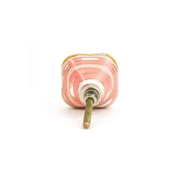 DSC 1749 Pink square and gold ceramic knob