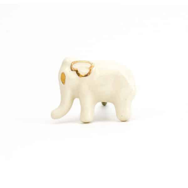 DSC 2593 white ceramic elephant knob