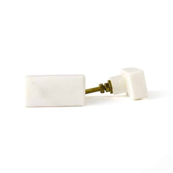 rectangle white marble knob 3