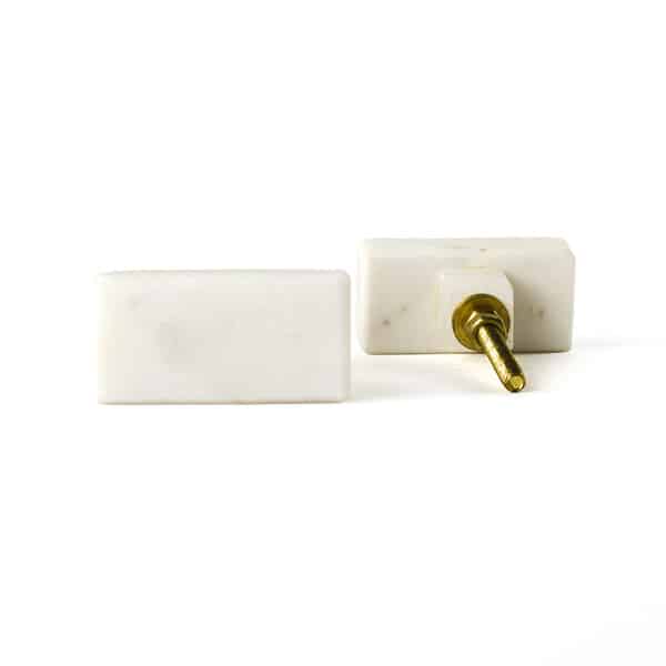 rectangle white marble knob 4