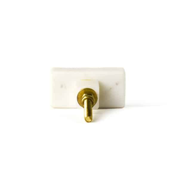 rectangle white marble knob 8