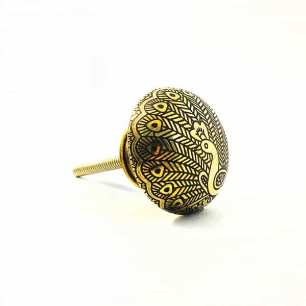 brass peacock knob 5 1