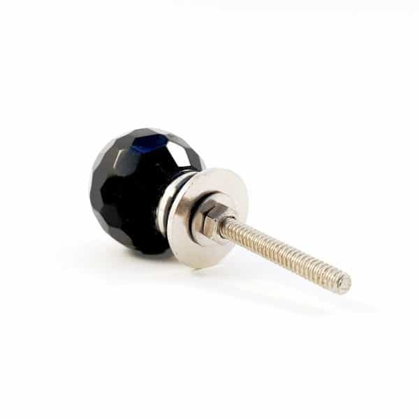 black geo glass knob 8