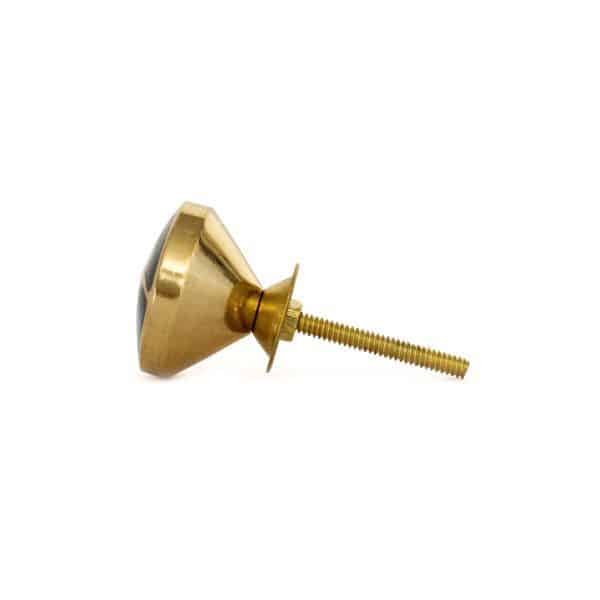 Gold and Black Shell Infinity Knob K 000075 1