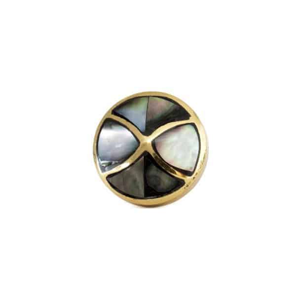 Gold and Black Shell Infinity Knob K 000075 3