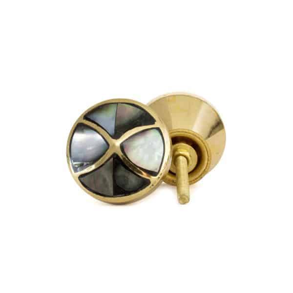 Gold and Black Shell Infinity Knob K 000075 4