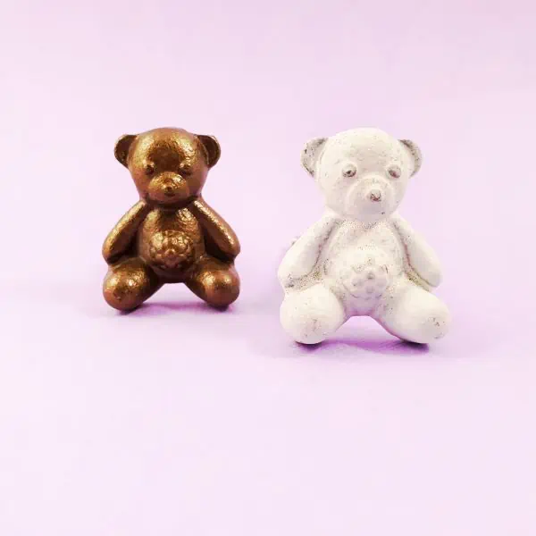 White iron teddy knob 10