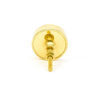DSC 0768 Round brass edge and white stone knob