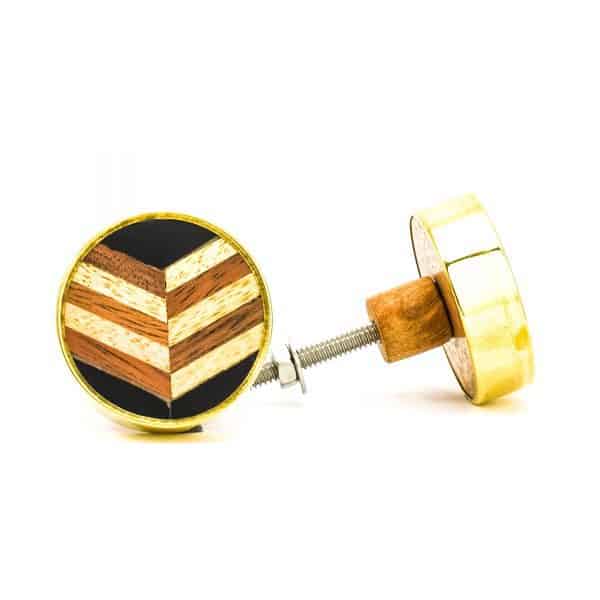 Herringbone and Brass Knob