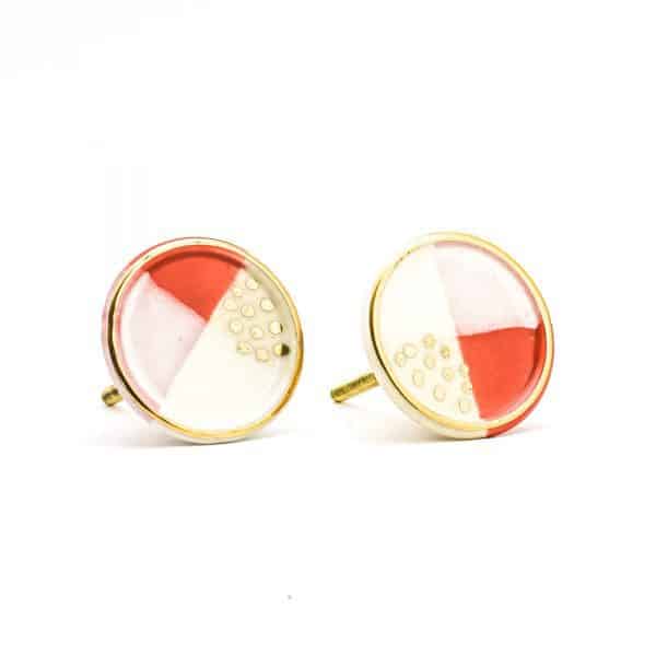 DSC 3121 Round ceramic gold rim watermelon knob