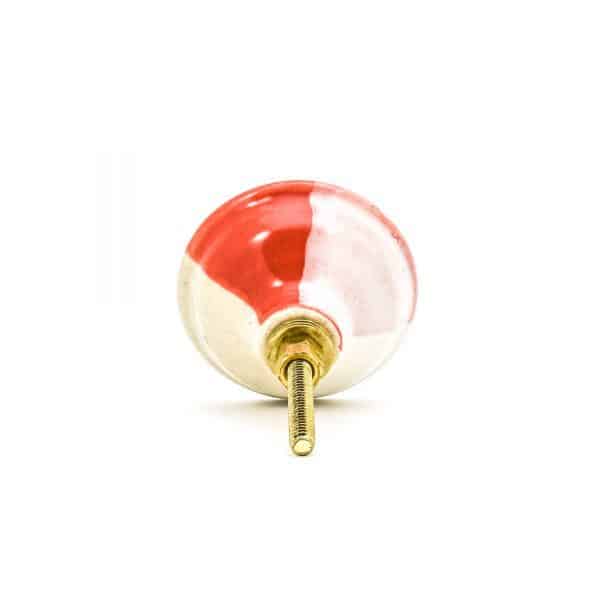 DSC 3129 Round ceramic gold rim watermelon knob