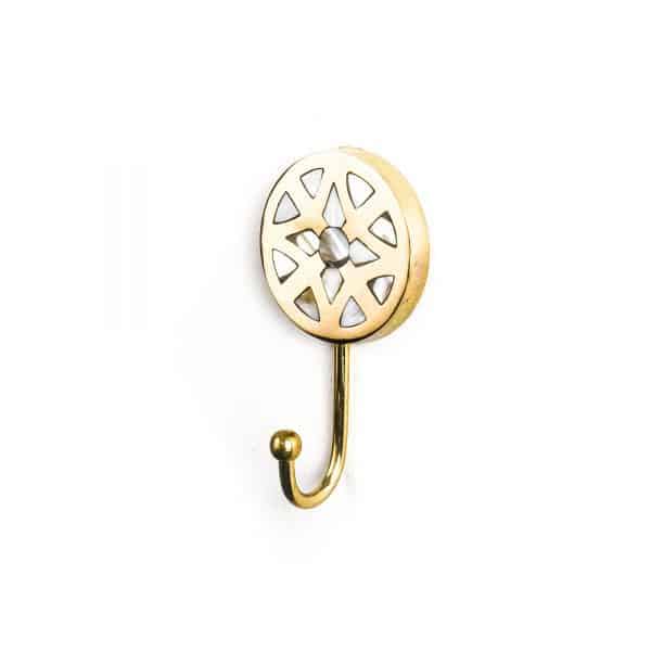 DSC 3751 Mother of pearl four point and brass wall hook