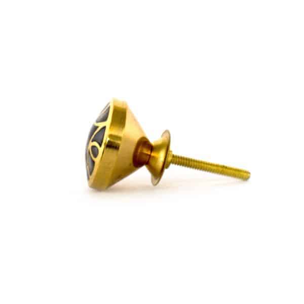 Black Brass Diamond Shell Knob K 000075 4