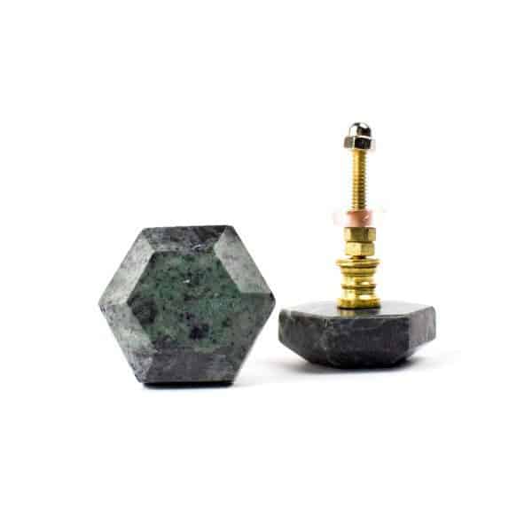 Green Granite Hex Knob K 000004 6