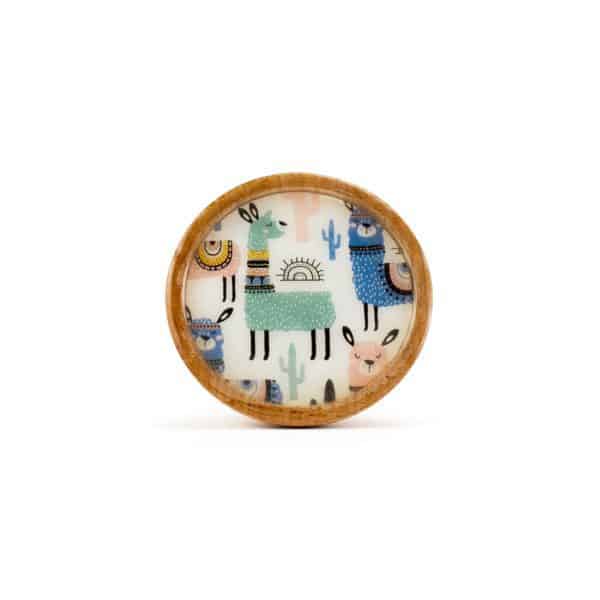 Llama Wooden Knob 5 Bohemian Fe