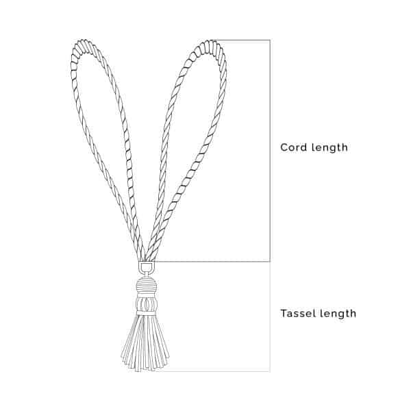 Curtain tieback 2 loops