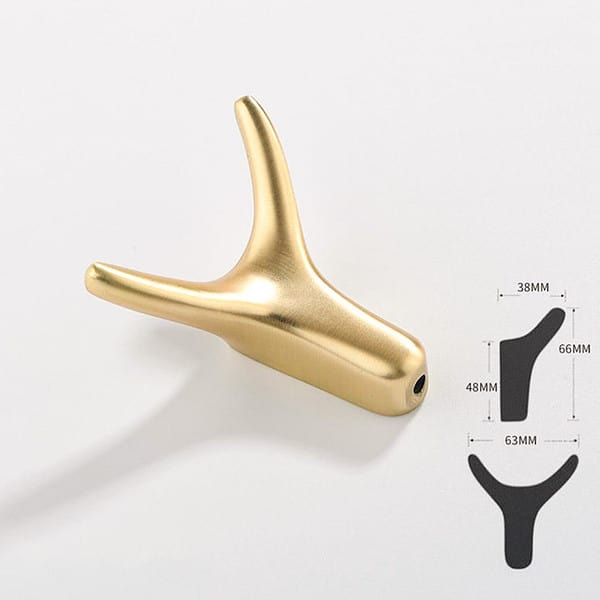 Brushed Brasswall hook 3