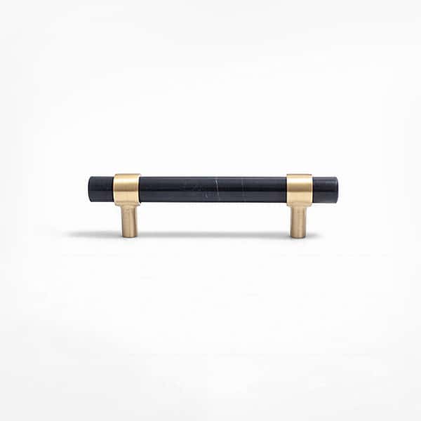 Black Marble Brass Pull Milan s