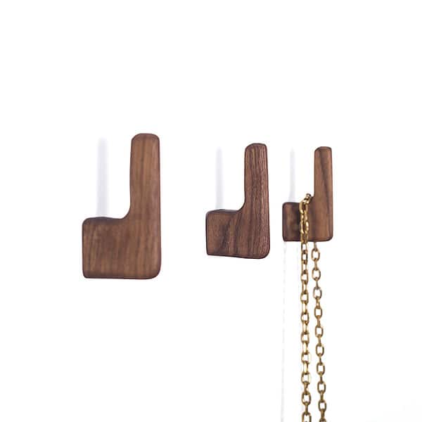 Walnut wall hook 2