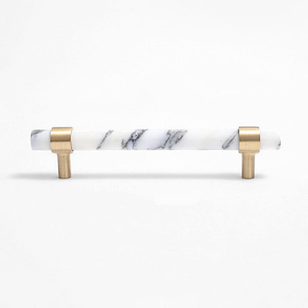 White marble brass handle Milan m