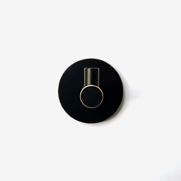 Izki Black Gold Rim Wall hook 4