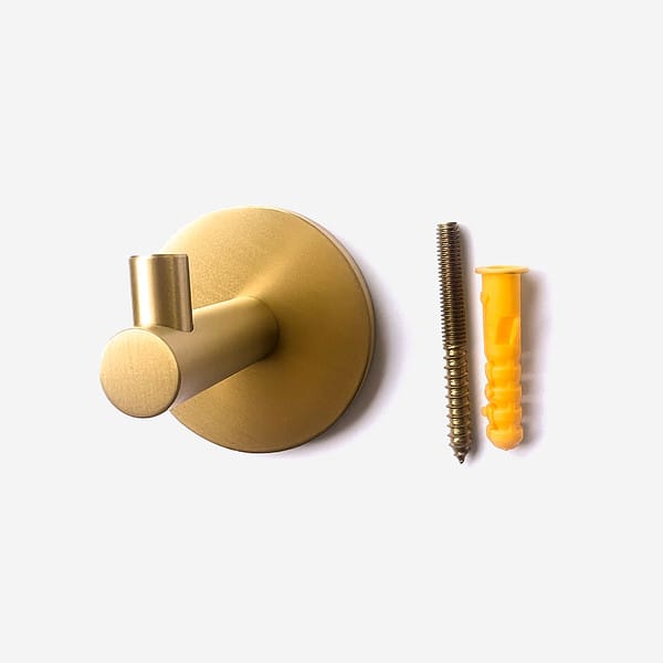 Izki Brushed Brass Wall Hook 5