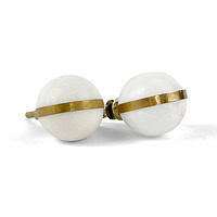 white marble banded ball 10